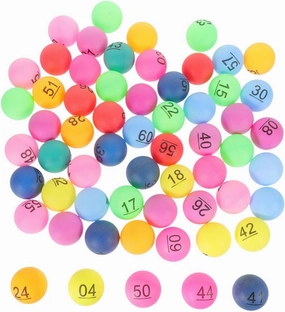 80pcs Mini Plastic Bingo Balls Numbered Balls for Bingo Game Raffle Draw