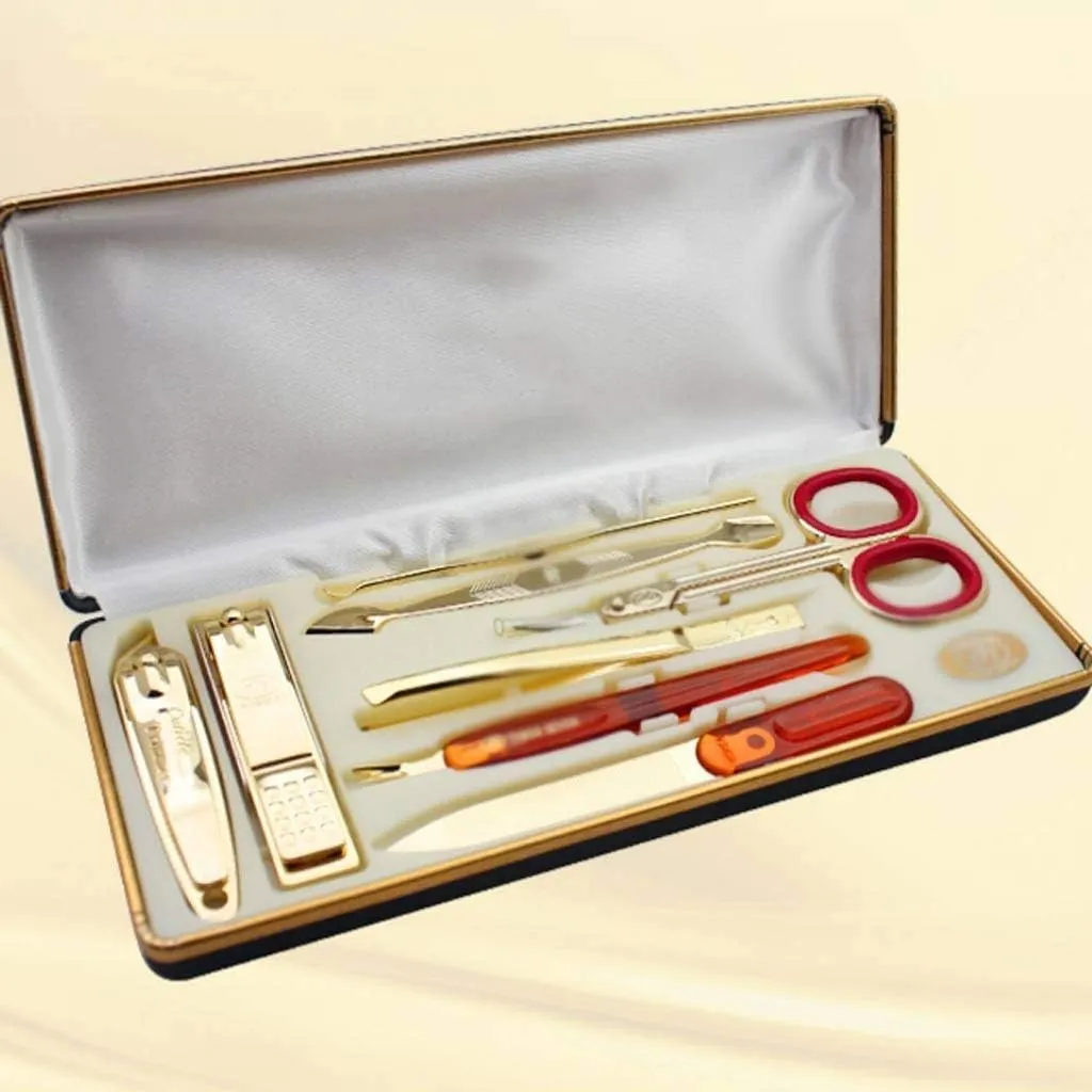 8/10pcs Stainless Steel Manicure Set Nail Care Tools Pedicure Nail Clipper Kit with Mini Finger Nail Cutter Clipper File Scissor (Size : 8PCS)