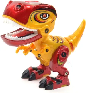 90703 Robot Dino, Action Figure with Dinosaur Sounds and Luminous Eyes, Approx. 12.5 x 6.5 x 11 cm, Assorted in 3 Colours, Ideal as a Gift for Boys from 3 Years