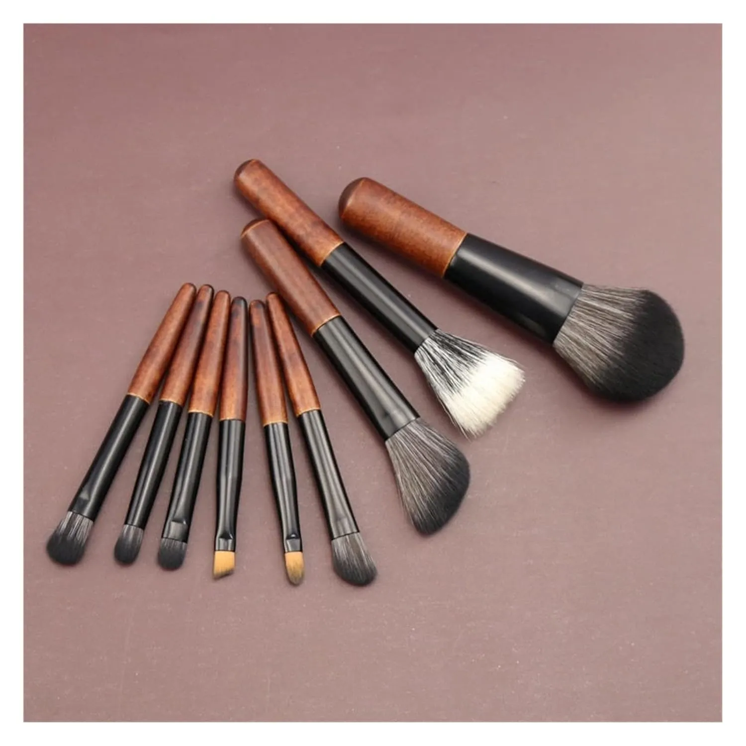 9pcs Protable Makeup Brushes set Mini Cosmetic Brush Powder Foundation Blush Blooming Eyebrow Eyeshadow