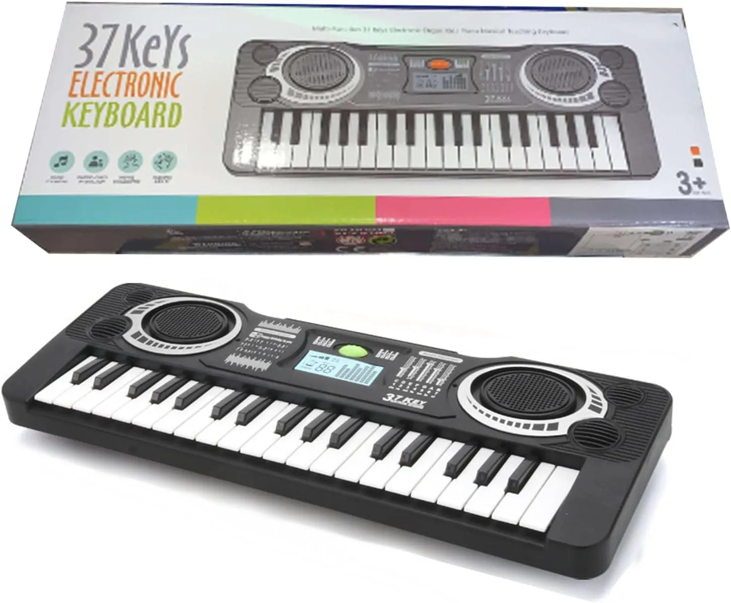Acouto Portable 37-Key Electronic Piano Toy for Kids with Multifunctional Sound Effects & Safe Materials (Type 2)