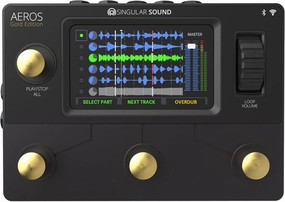 Aeros Loop Studio - 6 Track, Stereo Looper Pedal with Touch Screen and Hands Free Mixing