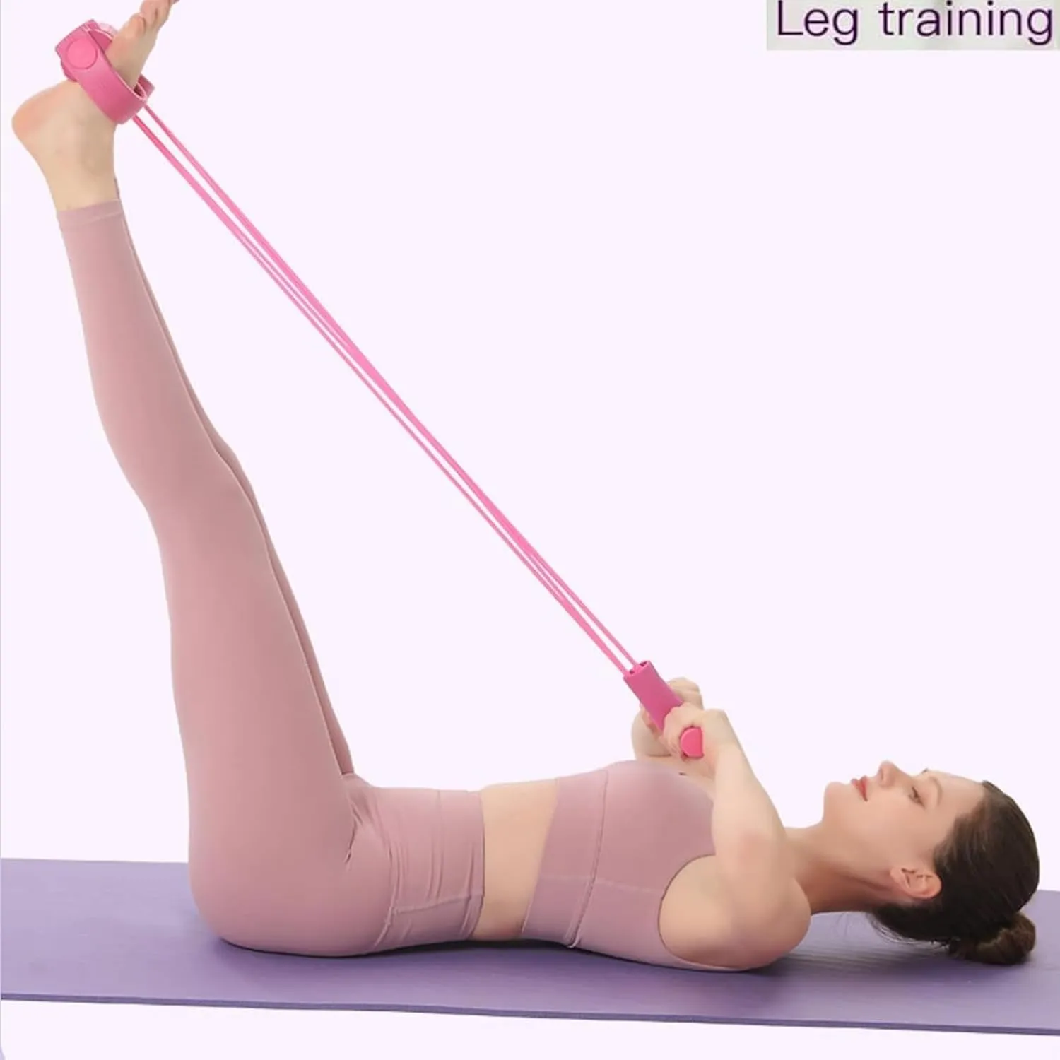 Aimierbuy Stirrup Puller, Stirrup Puller for Exercise, 21 Fitness Resistance Bands-4 Tube Pedal Ankle Puller, Multifunction Tension Rope for arm and Leg Workouts