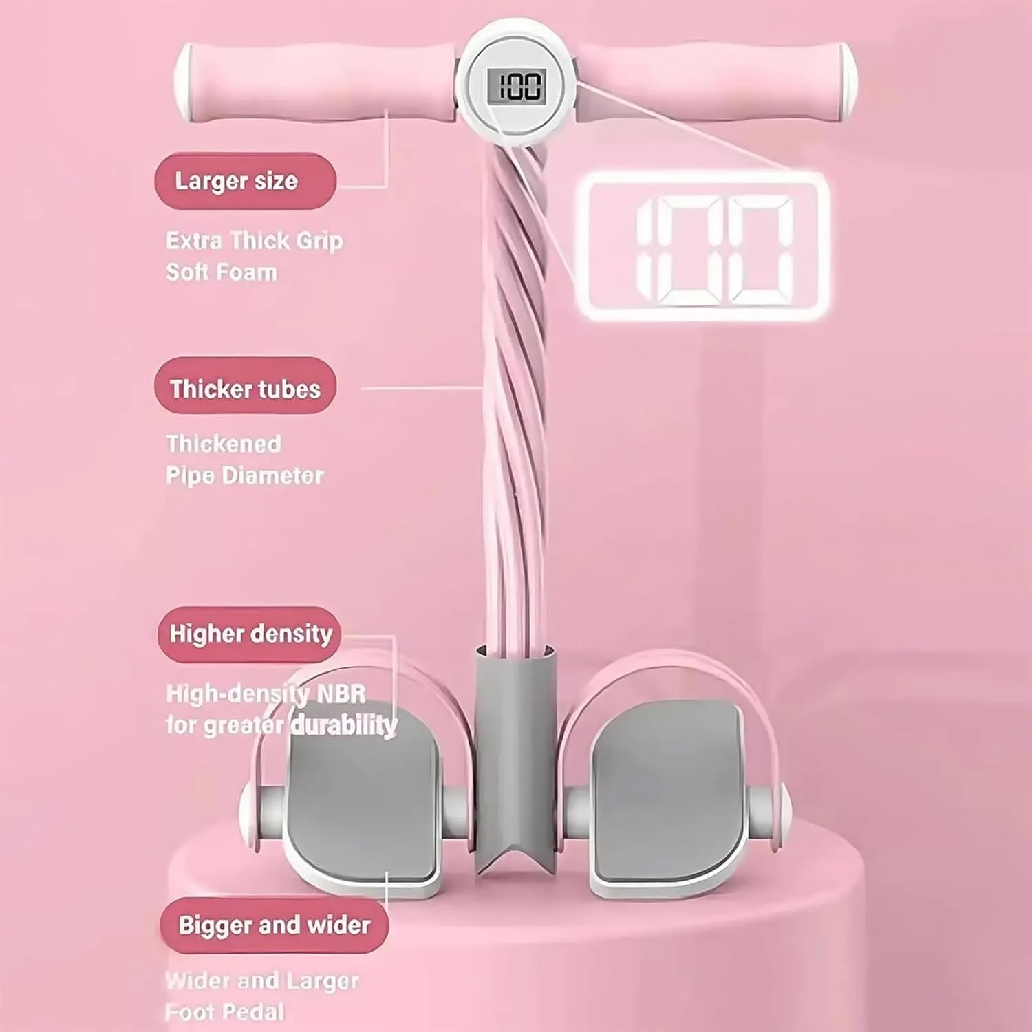 Aimierbuy Stirrup Puller, Stirrup Puller for Exercise, 21 Fitness Resistance Bands-4 Tube Pedal Ankle Puller, Multifunction Tension Rope for arm and Leg Workouts
