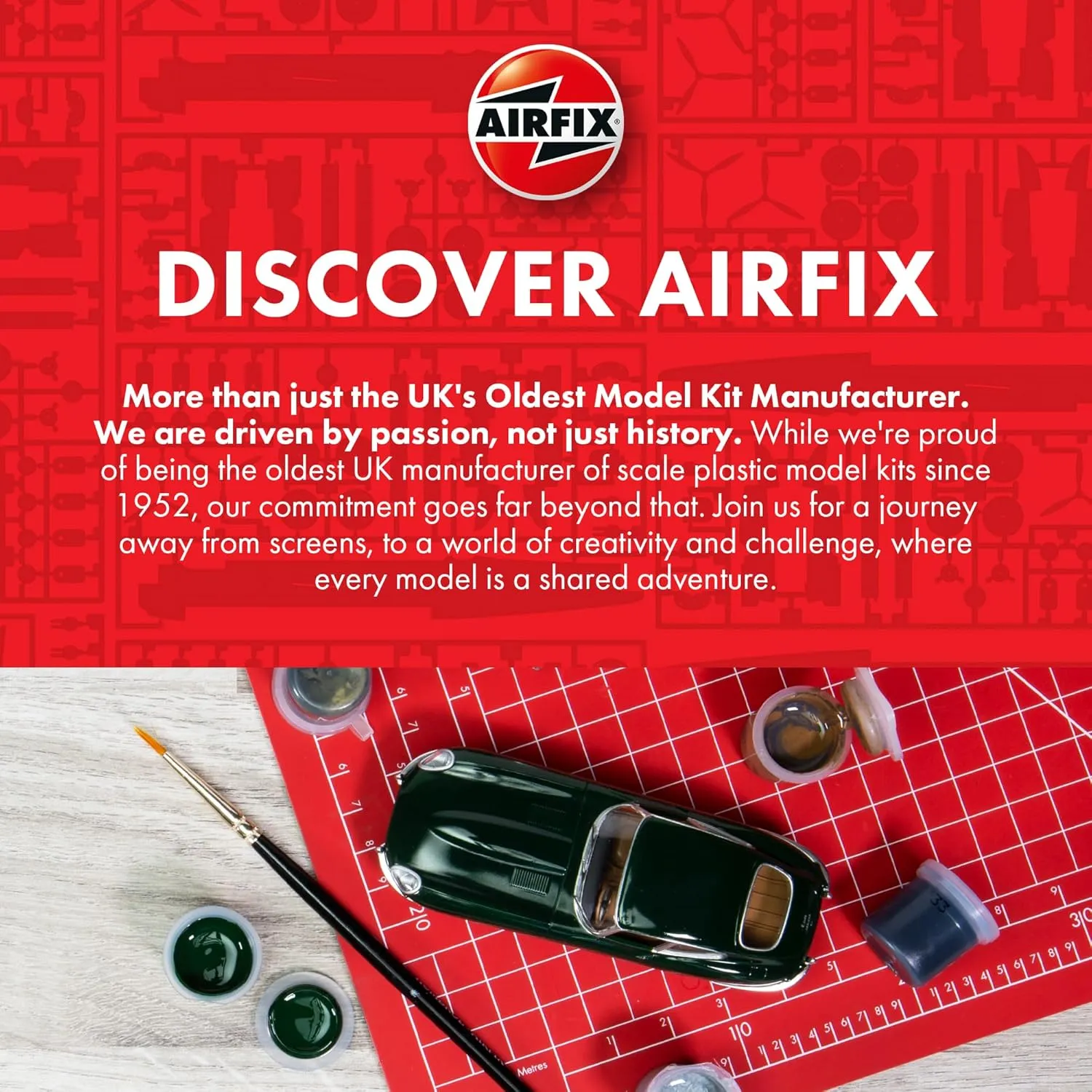 Airfix Mini Army Figures - A02701V WWII British Paratroops - Military Figurines, Plastic Soldiers for Adults & Children 14 , Sets Includes 14 Unpainted Soldier Toys - War Games Miniatures