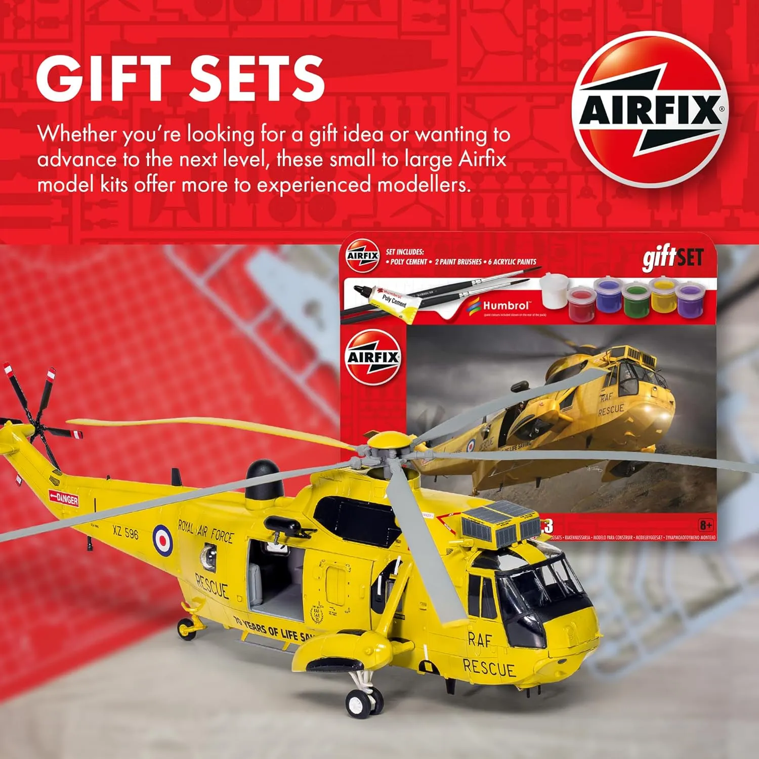 Airfix Mini Army Figures - A02701V WWII British Paratroops - Military Figurines, Plastic Soldiers for Adults & Children 14 , Sets Includes 14 Unpainted Soldier Toys - War Games Miniatures