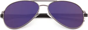AKG Aviator Mirror UV400 Polarized Sunglasses for Men Women with Case 1621