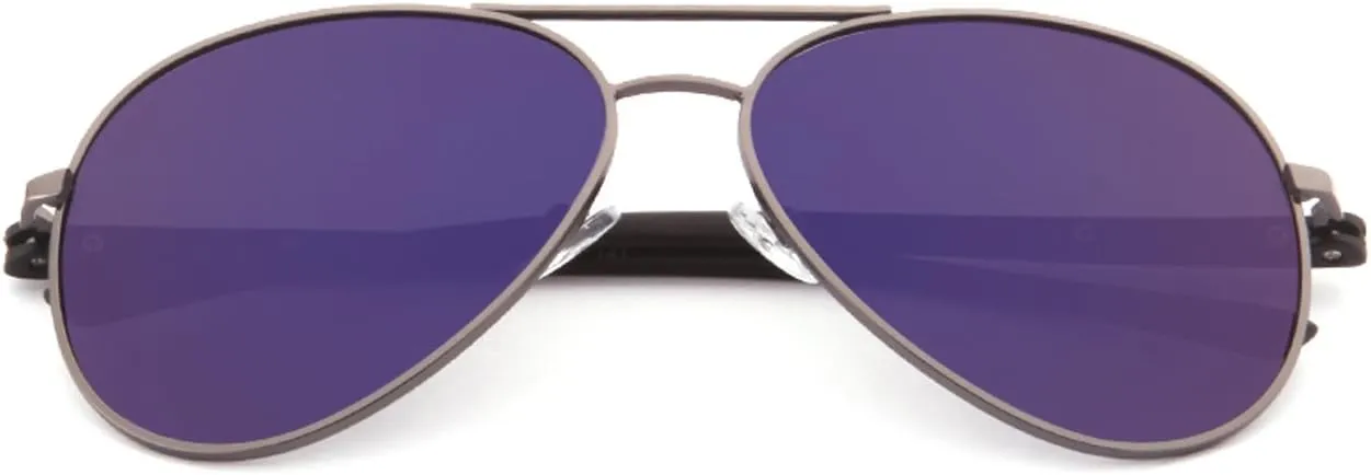 AKG Aviator Mirror UV400 Polarized Sunglasses for Men Women with Case 1621