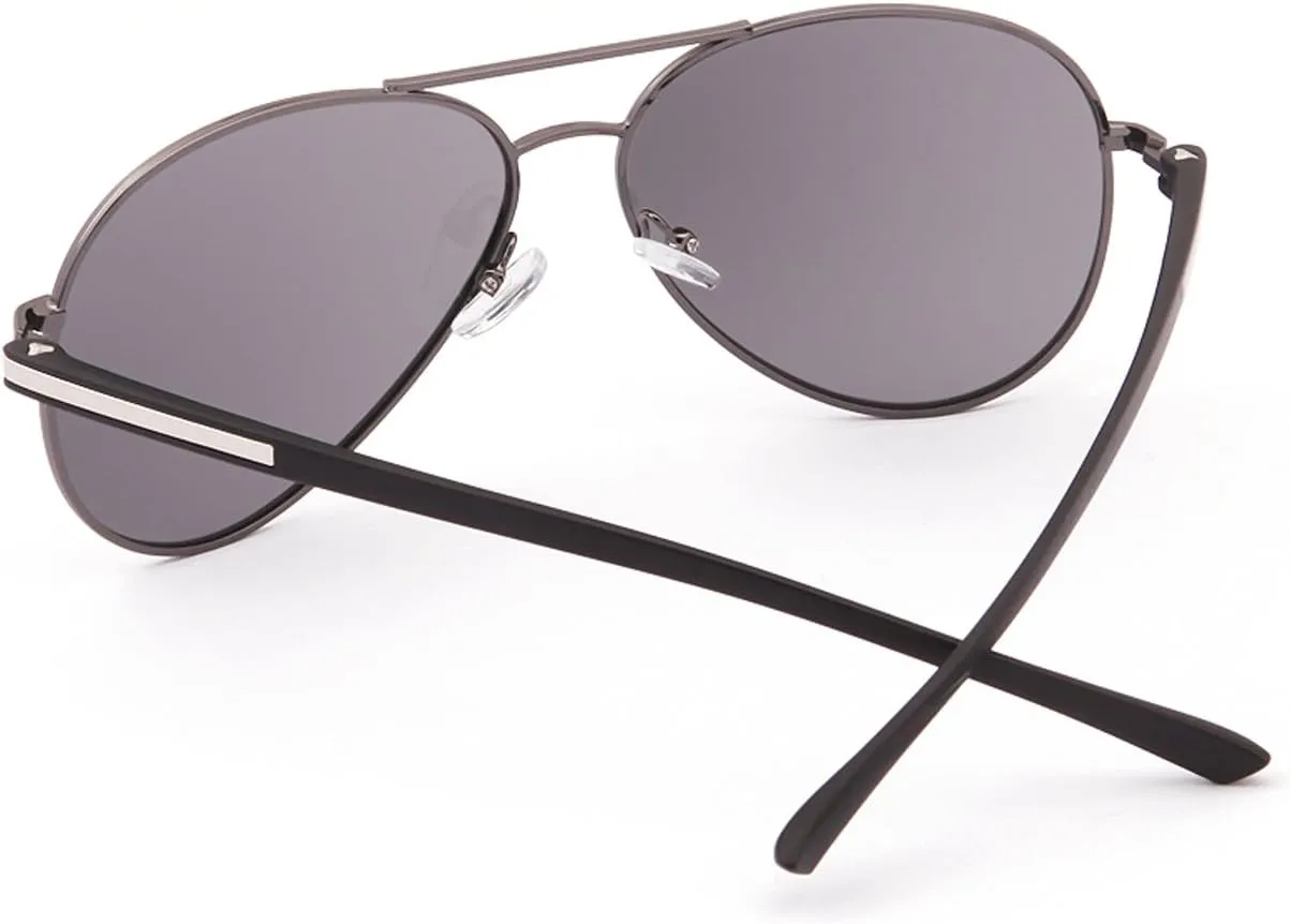 AKG Aviator Mirror UV400 Polarized Sunglasses for Men Women with Case 1621