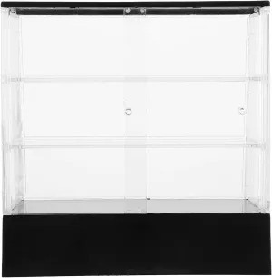 Alasum Miniature Bakery Case Cake Stand Display Cabinet Shelf with Sliding Door Miniature Bakery Cabinet Model Dollhouse Cupboard Doll House Furniture Decoration Black for 15 Years Old