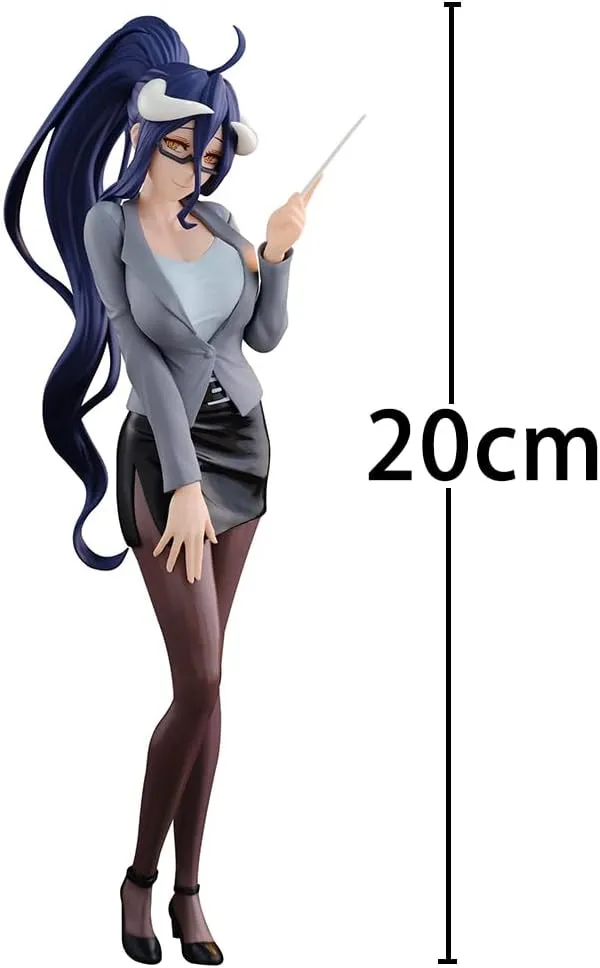 Albedo Figurine Model Uniform Girl Anime Figure 7.87" Standing Pose Albedo Action Figure Statue Desktop Decoration Collectibles Gift