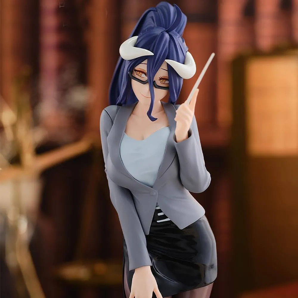 Albedo Figurine Model Uniform Girl Anime Figure 7.87" Standing Pose Albedo Action Figure Statue Desktop Decoration Collectibles Gift