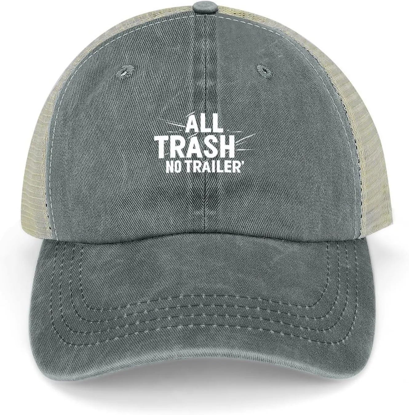 All Trash No Trailer Funny Baseball Cap Men & Women Adjustable Trucker Classic Style Sun Hat