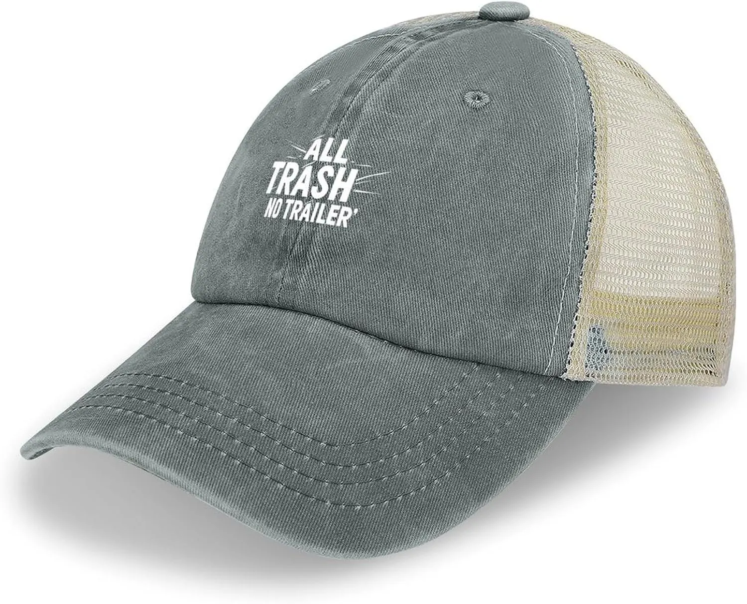 All Trash No Trailer Funny Baseball Cap Men & Women Adjustable Trucker Classic Style Sun Hat