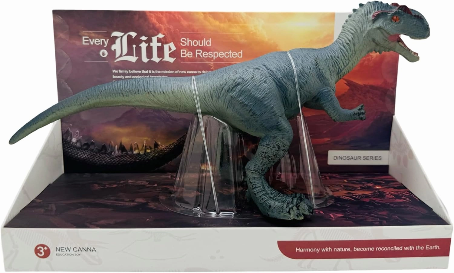 Allosaurus Gray Soft Dinosaur Toy Figure for Kids - Realistic Dinosaur with Safe, Soft Material - Educational and Fun Prehistoric Play for Boys and Girls