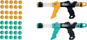 Amax-Pop Ball Gun & Foam Fire Blasters for Kids Indoor Toy & Outdoor Toy with 2 Guns & 20 Foam Balls. Kids Christmas, Fun for Family.