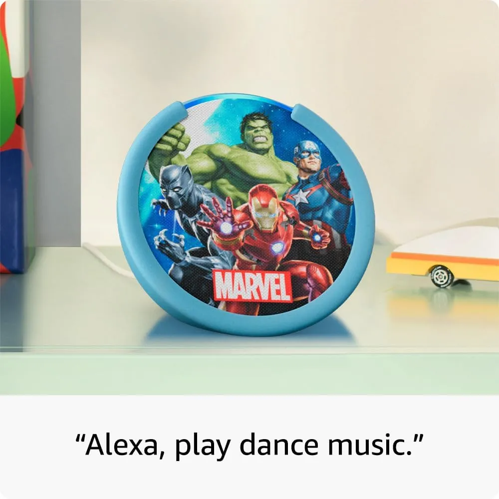 Amazon Echo Pop Kids (newest model), Designed for kids, with parental controls, Includes 6 months of Amazon Kids , Disney Princess
