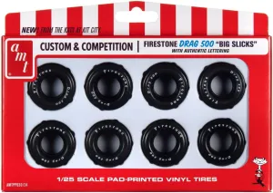 AMT Parts Packs - Firestone Drag 500 Big Slicks Parts Pack (Works with Many Vintage Drag Racing, Muscle, Custom & streed Rod car Kits)
