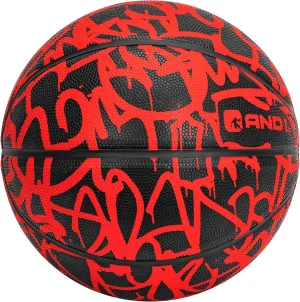 AND1 Fantom Graffiti Rubber Basketball: Official Regulation Size 7 (29.5 inches) - Deep Channel Construction Streetball, Made for Indoor Outdoor Basketball Games