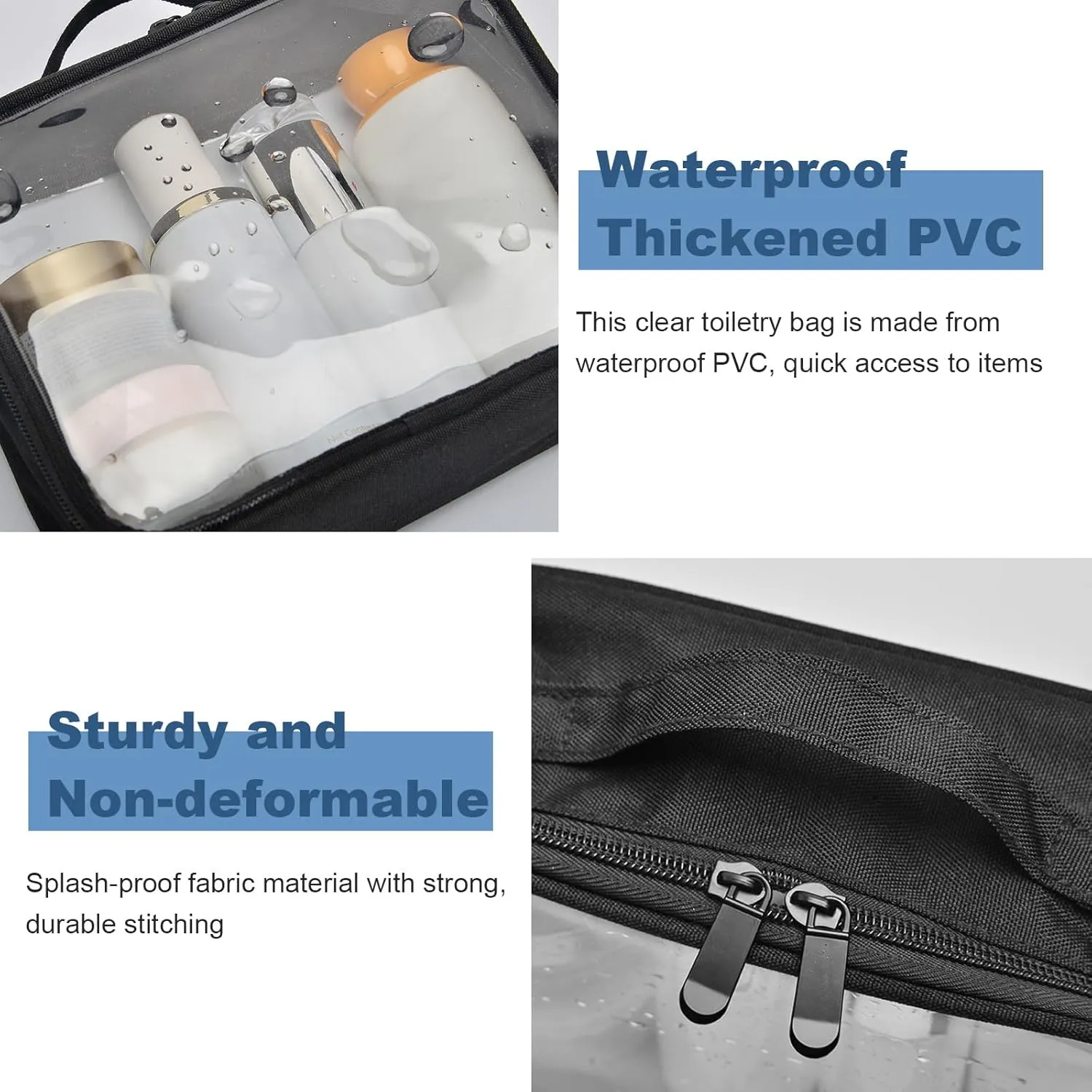 ANRUI TSA Approved Toiletry Bag,Clear Travel Bag