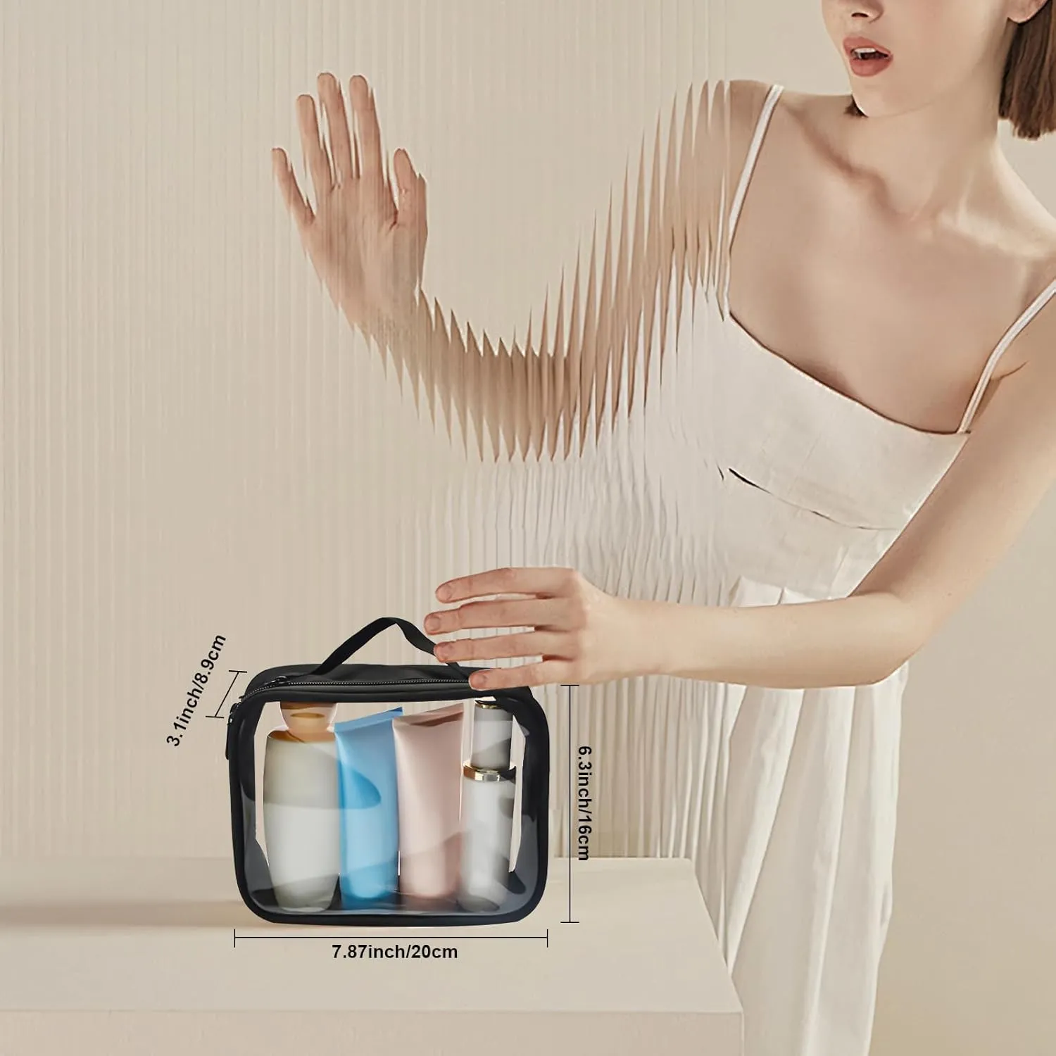 ANRUI TSA Approved Toiletry Bag,Clear Travel Bag