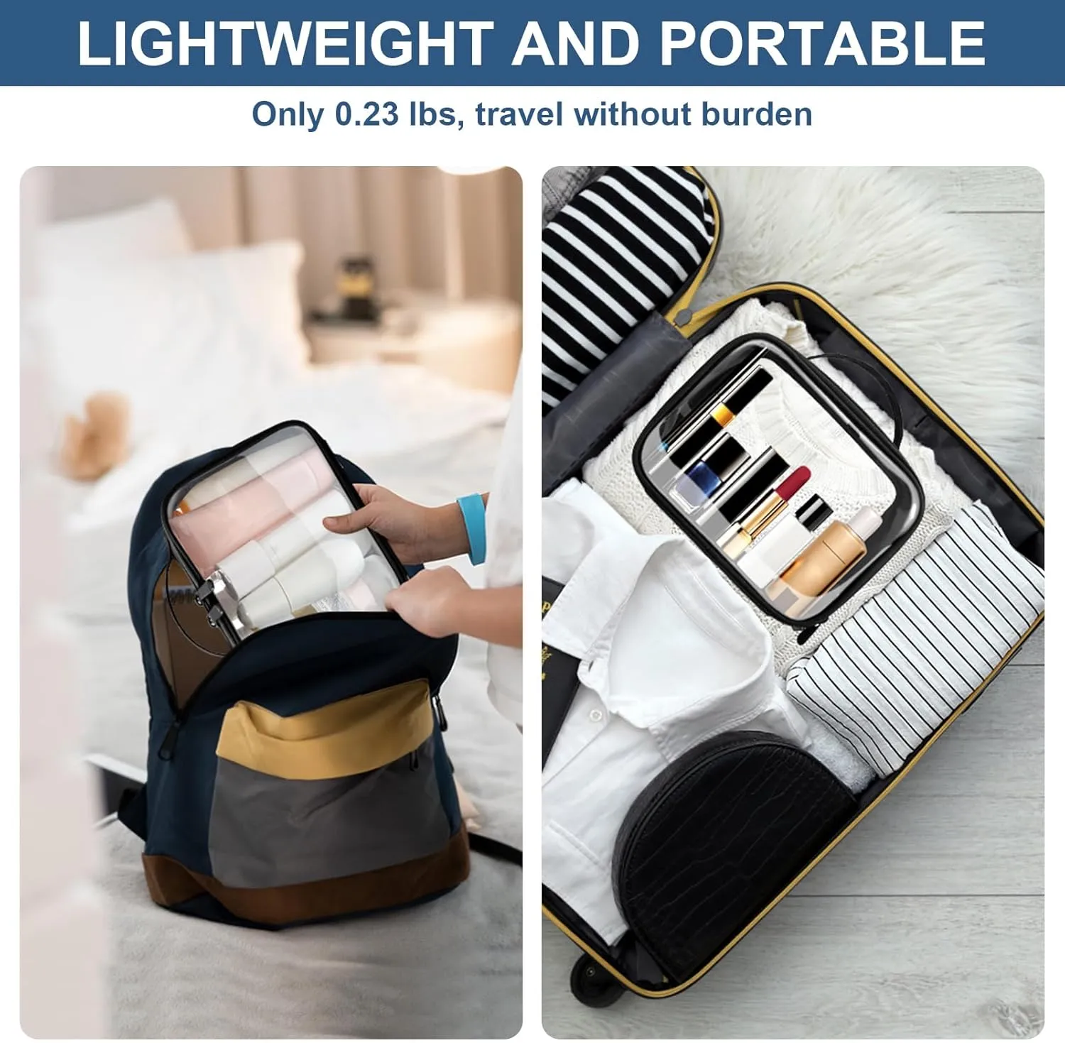 ANRUI TSA Approved Toiletry Bag,Clear Travel Bag