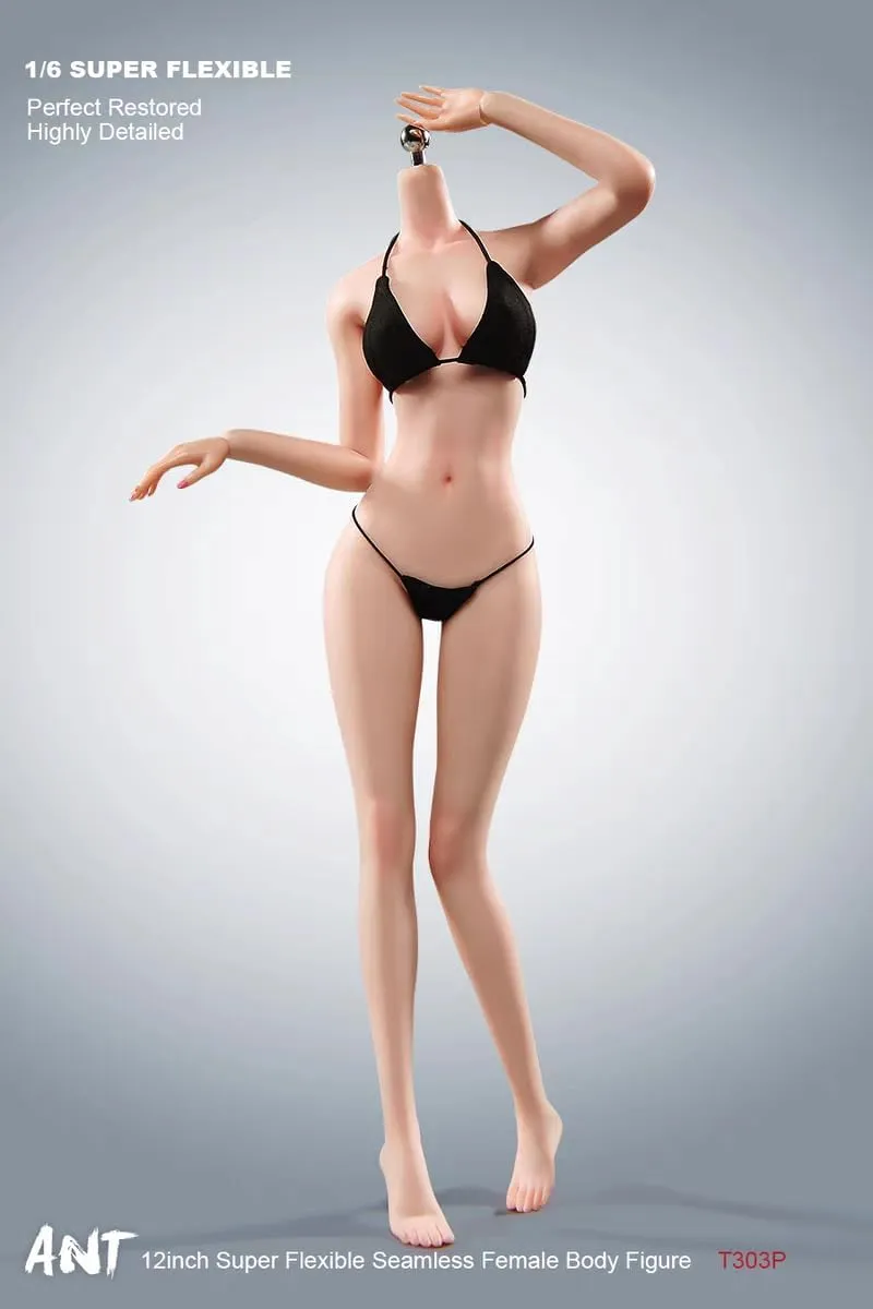 ANT 1/6 Scale Female Seamless Body for 12 inch Woman Action Figure Natural Skin T303P