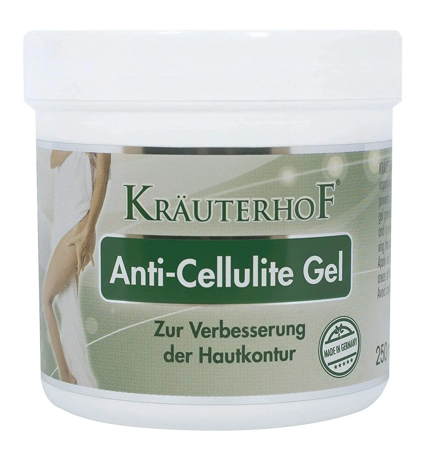 Anti-Cellulite Gel - Innovative complex with thermo-active action that attacks cellulite! 250ml by Krauterhof - 2 PACK