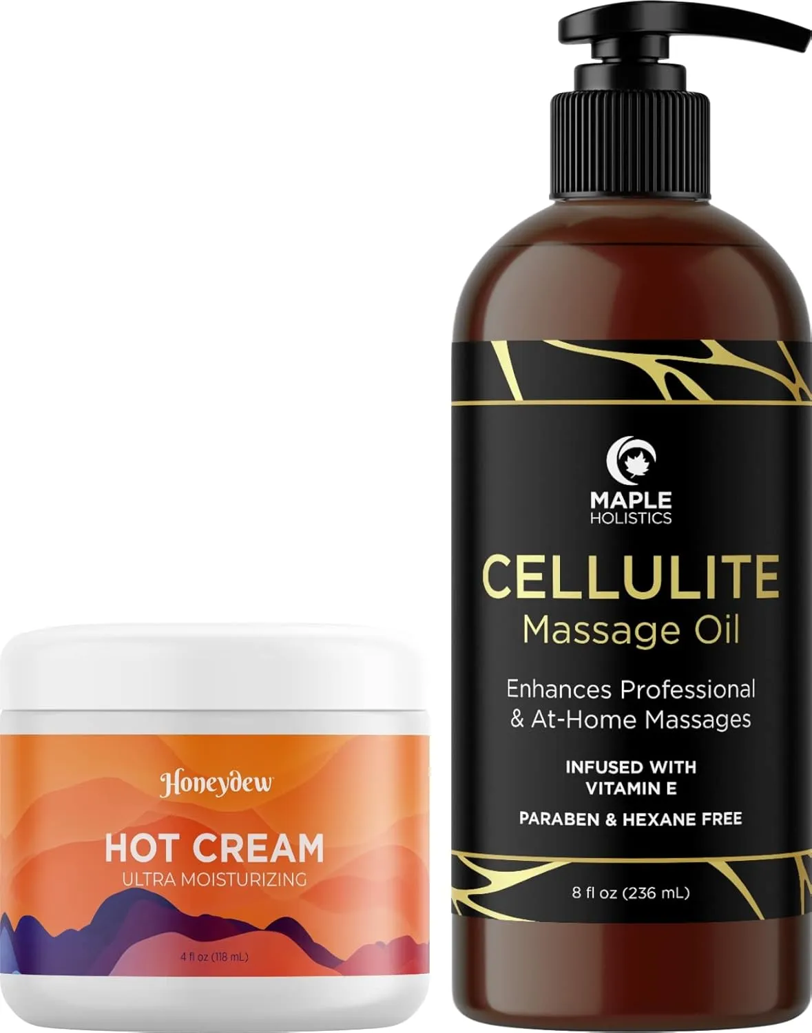 Anti Cellulite Massage Oil - Skin Firming Hot Cream and Cellulite Oil for Men and Women with Essential Oils - Advanced Formula for Thighs and Butt