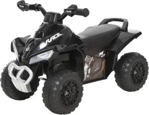 Aosom NO Power Kids Ride On Push Car, Ride Racer, Foot-to-Floor Sliding Car, Walking ATV Toy with Music, Lights, for 1.5-3 Years Old, Black