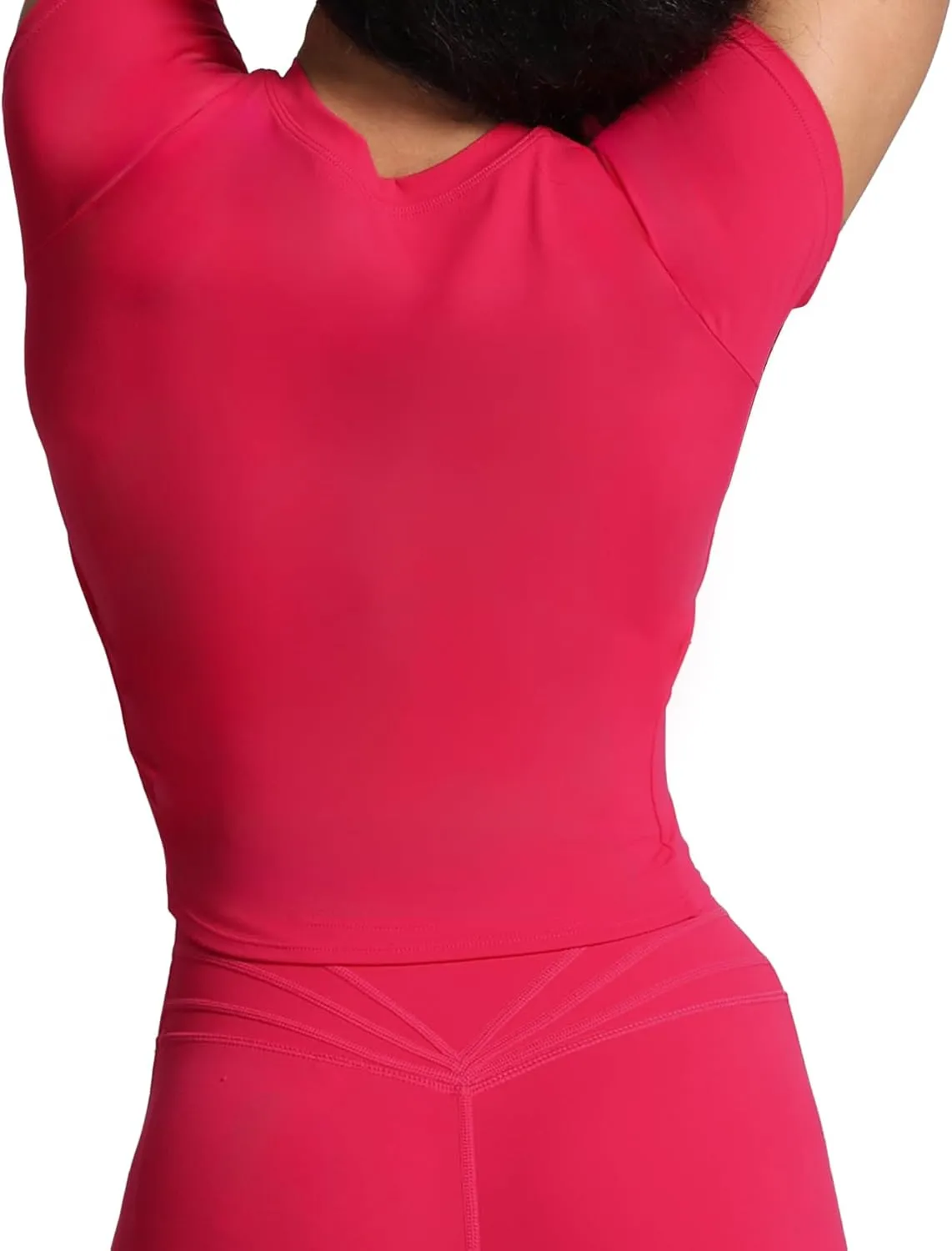 Aoxjox Women's Short Sleeve T-Shirts GEO Baby Tee Workout Gym Yoga Crop Top