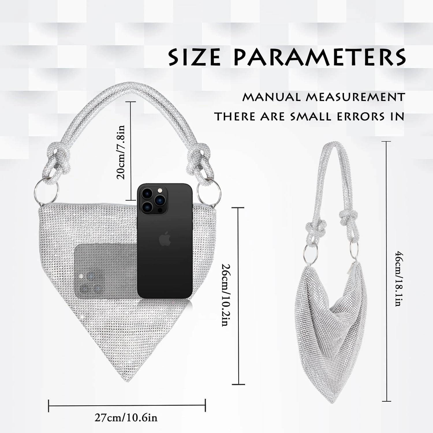 AOYUNHUI Hand Bags Purses for Women Rhinestone Bag Clutch Purses Party Wedding