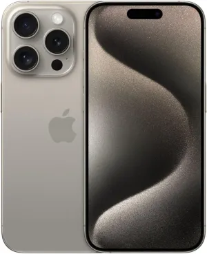 Apple iPhone 15 Pro Max, 256GB, Natural Titanium - Unlocked (Renewed)