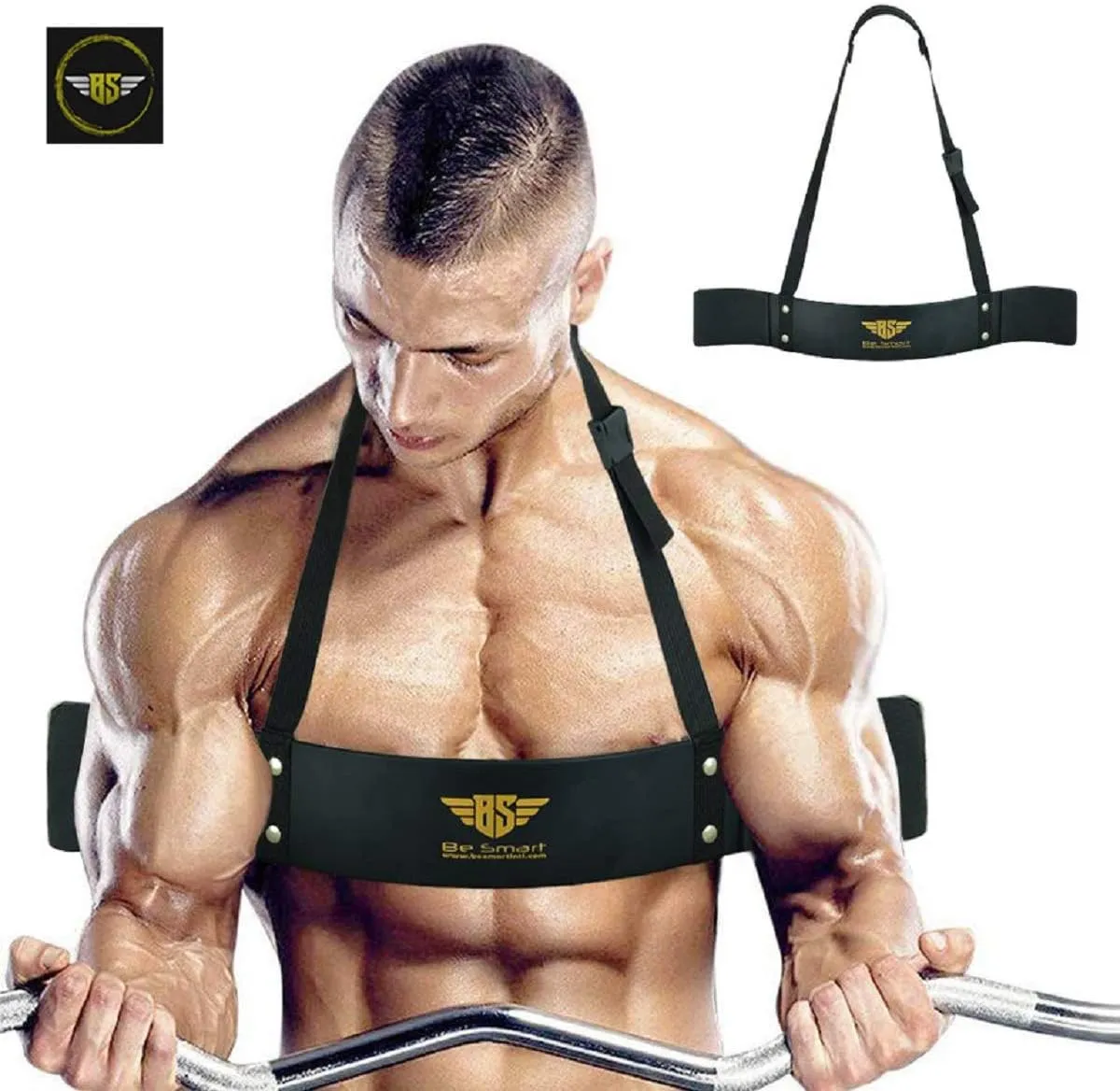 Arm Blaster for Biceps & Triceps Dumbbells & Barbells Curls Muscle Builder Bicep Isolator for Big Arms Bodybuilding & Weight Lifting Support for Strength & Muscle Gains by Be Smart