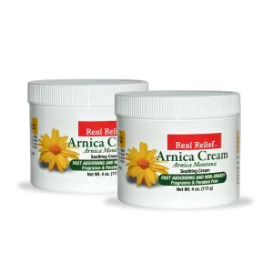 Arnica Cream Natural, Non-Greasy, Unscented Soothing Cream for Pain Relief, 4 oz (Pack of 2)