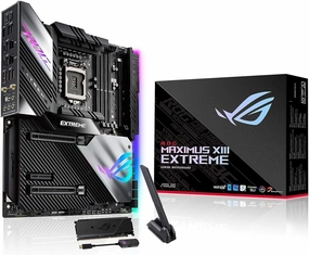 Asus ROG Maximus XIII Extreme (WiFi 6E) Z590 LGA 1200(Intel® 11th/10th Gen) EATX gaming motherboard (PCIe 4.0, 18 2 power stages, 5X M.2 slots, 10 Gb &2.5Gb LAN,Thunderbolt 4, 1.77” Livedash OLED)