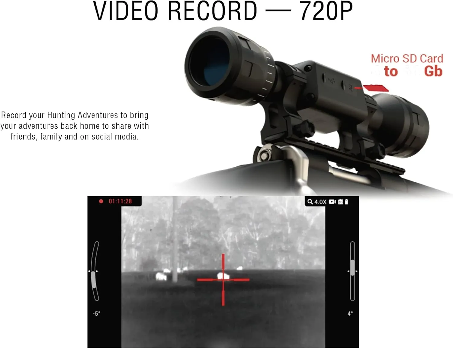 ATN Thor LTV Ultra Light Thermal Hunting Scope 4K  4056x3040 Thermal Sensor, 4K Video Record, One Shot Zero, 10h  Battery Power