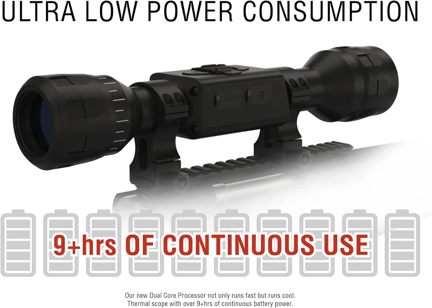 ATN Thor LTV Ultra Light Thermal Hunting Scope 4K  4056x3040 Thermal Sensor, 4K Video Record, One Shot Zero, 10h  Battery Power
