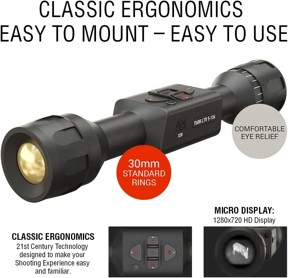 ATN Thor LTV Ultra-Light Weight Thermal Scope. The Thor LTVs are Premium Thermal Scopes for Hunting That utilize Advanced Thermal Vision. Easy to use Advanced Thermal Scopes