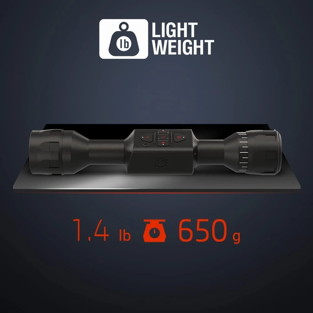 ATN Thor LT Ultra Light Thermal Hunting Scope w/ 60Hz Thermal Sensor, One Shot Zero, 10hrs  Battery Power