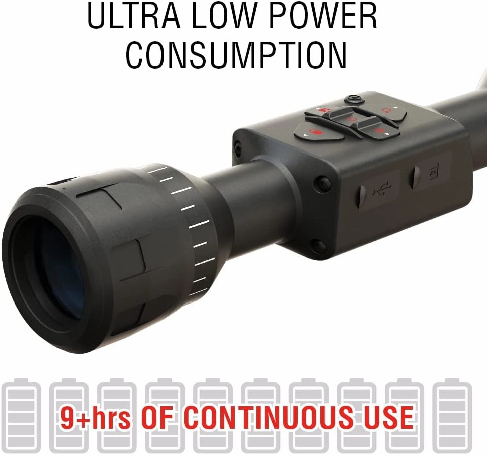 ATN Thor LTV Ultra Light Thermal Hunting Scope, 4K  4056x3040 Thermal Sensor, 4K Video Record, One Shot Zero, 10h  Battery Power