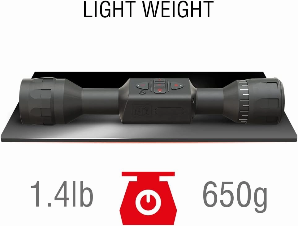 ATN Thor LTV Ultra Light Thermal Hunting Scope, 4K  4056x3040 Thermal Sensor, 4K Video Record, One Shot Zero, 10h  Battery Power