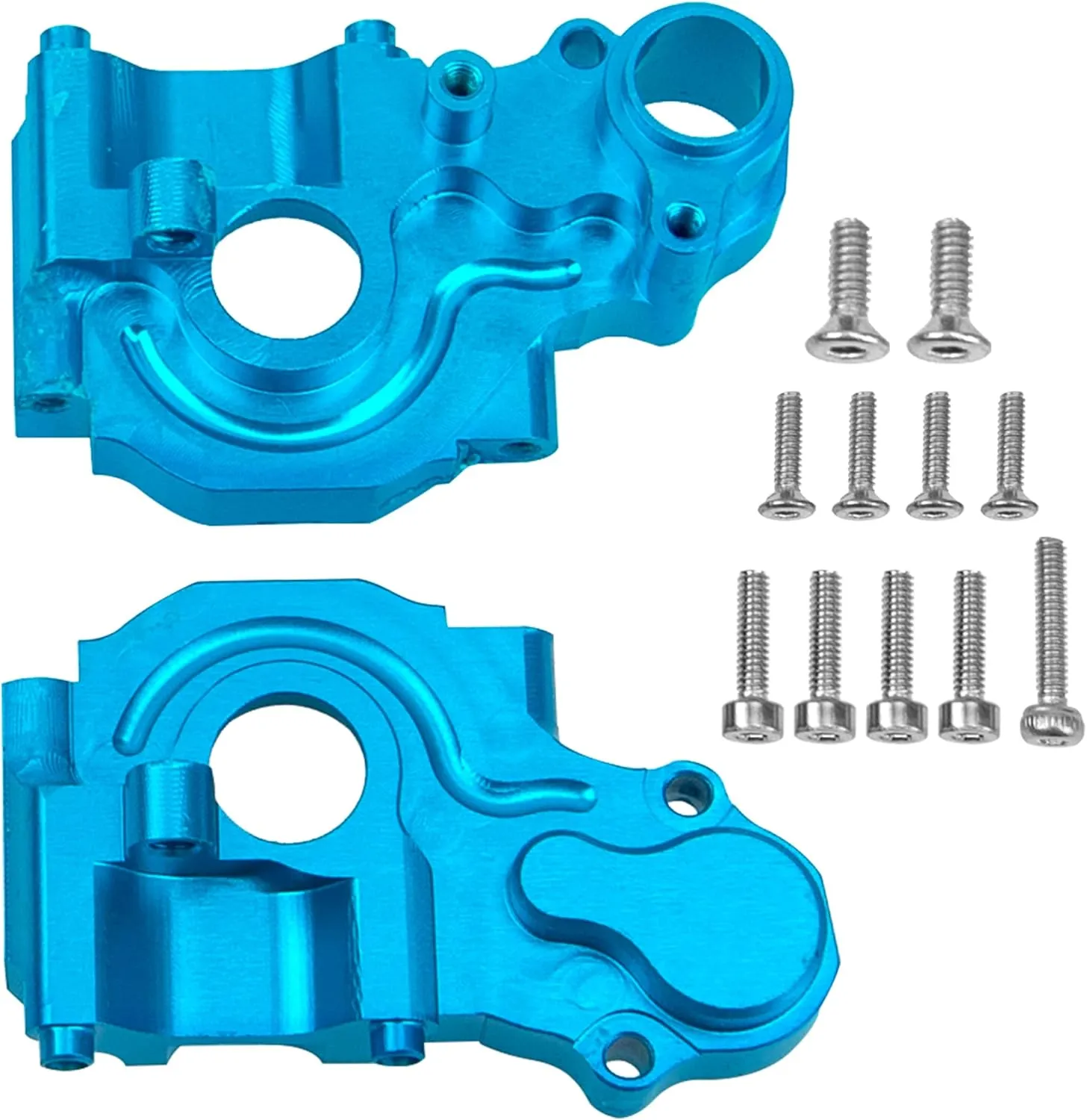 Auminum Alloy Rear Gear Box Gearbox Housing Compatible with 1/18 Mini-T 2.0 2WD Stadium RC Truck Upgrade Parts (Blue)