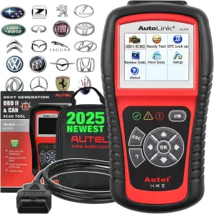 Autel AL519 OBD2 Scanner, 2025 Newer Professional Mechanic OBDII & CAN Car Diagnostic Code Reader Tool for Check Engine Light, One-Click Smog Check, DTCs Lookup, Upgraded Ver. of AL319/ MS309