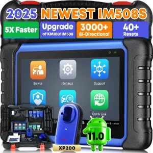 Autel MaxiIM IM508S Scanner, 2025 Upgrade of IM508 KM100, XP200 Programming Tool, Expert & Smart Mode, 3000  Bidirectional Active Tests, 40  Hot Services, OE All Diagnostic, 10OS 4GB & 64GB, FCA SGW