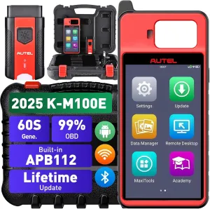 Autel MaxiIM K-M100 (E) Tool, 2025 Same as K-M100/K-M100X, Lite of IM508S Pro IM608 PRO 2, Built-in APB112, OBD Learning for 99% Vehicles, Auto VIN & Scan VIN/License, 9.0 OS, Fréé Updates