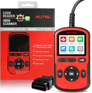Autel OBD2 Scanner AutoLink AL549: 2025 Check Engine Code Reader ABS Diagnostic Tool, Universal Car Battery & Alternator Test, Upgrade Ver. of Autel AL519 MaxiLink ML519 OBDII CAN Diagnostic Scan Tool