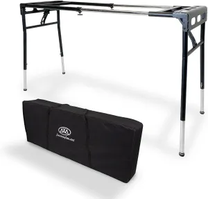 AxcessAbles Collapsible Folding Piano Keyboard Stand with Travel Bag | Platform Standing Keyboard, Synth Stand | Fits 54-88 Key Electric Digital Pianos | Musical Keyboard Table | Adjustable Height and Width for keyboards