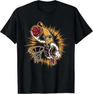 B-Ball Player Sport Game Cute Dunk Banana Basketball Player T-Shirt