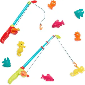 B. toys- Little Fisher's Kit- WaterPlay- Magnetic Fishing Play set for Kids- Fishing Game – 2 Fishing Rods & 8 Sea Animals – Water Toys for Bath, Pool- 3 years  
